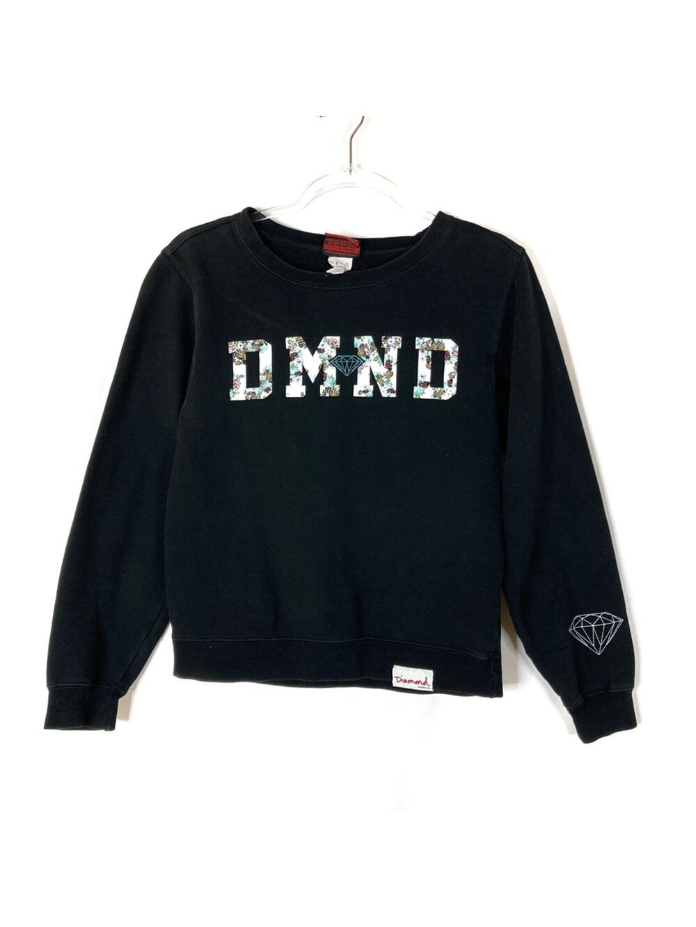 Diamond Supply Co. Black Sweatshirt Long Sleeve DMND Logo Graphic Womens XS